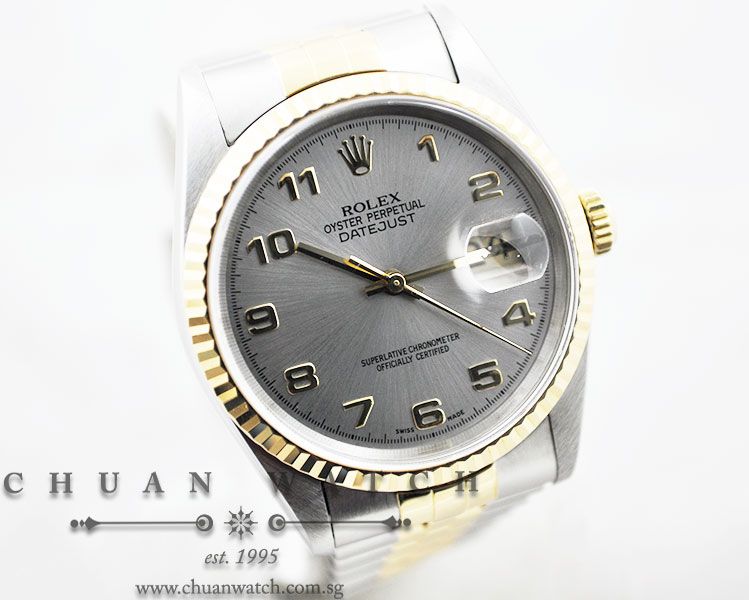 Rolex Gents DateJust 36mm 16233 Silver Rhodium Arabic - Discontinued - Image 3