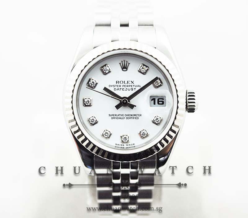 Rolex Ladies DateJust 26mm 179174 White Diamonds