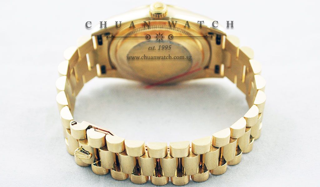 Rolex Day-Date President 36mm 18238 Champagne Rhodium Baton - Discontinued - Image 4
