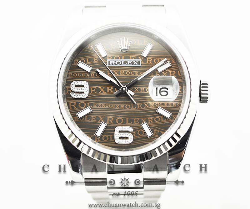 Rolex Gents DateJust 36mm 116234 Bronze Waves 6.9. Diamonds