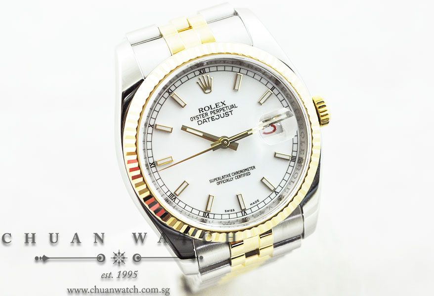 Rolex Gents DateJust 36mm 116233 White Baton - Image 3