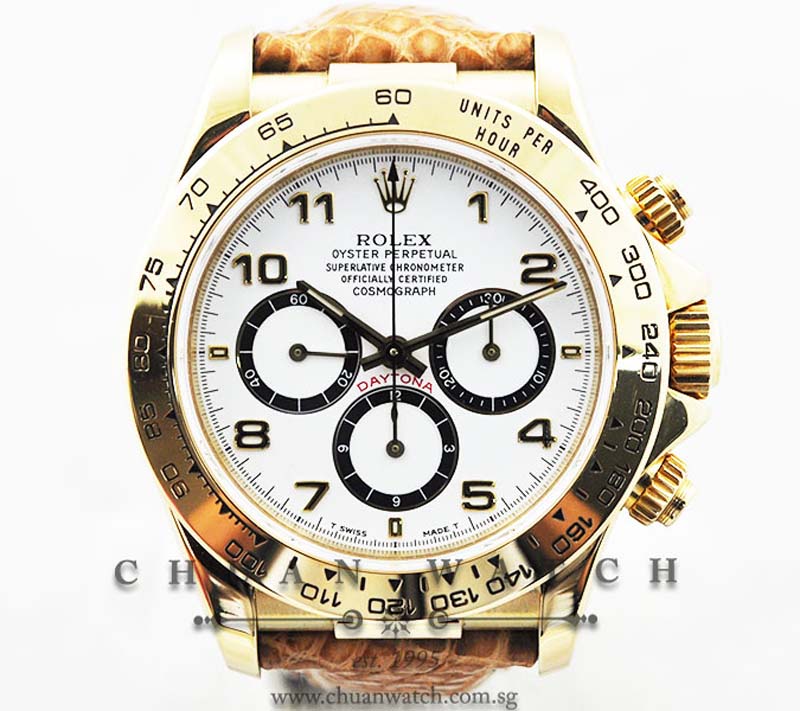 Rolex Cosmograph Zenith Daytona 16518 White Arabic Inverted 6