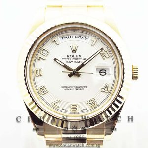 Rolex Day-Date II President 218238 Ivory Concentric Arabic - Discontinued