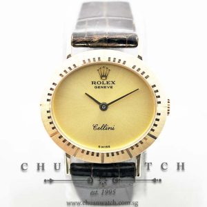 Rolex Vintage Cellini 25mm 4081 Champagne Rhodium - Discontinued