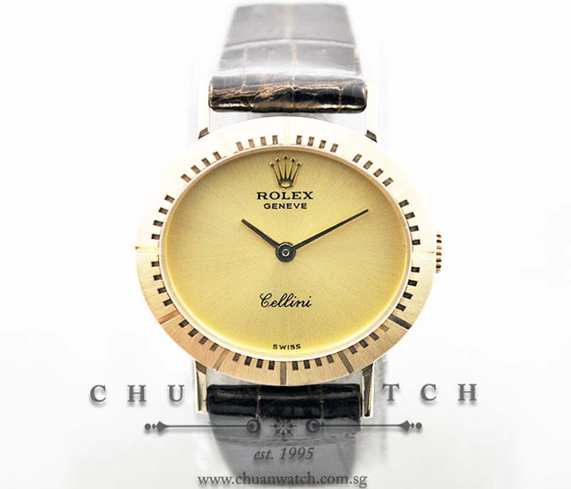Rolex Vintage Cellini 25mm 4081 Champagne Rhodium - Discontinued