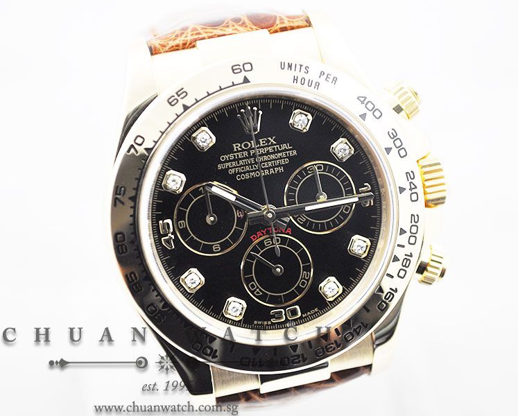 Rolex Cosmograph Daytona 116518 Black Diamonds - Image 3