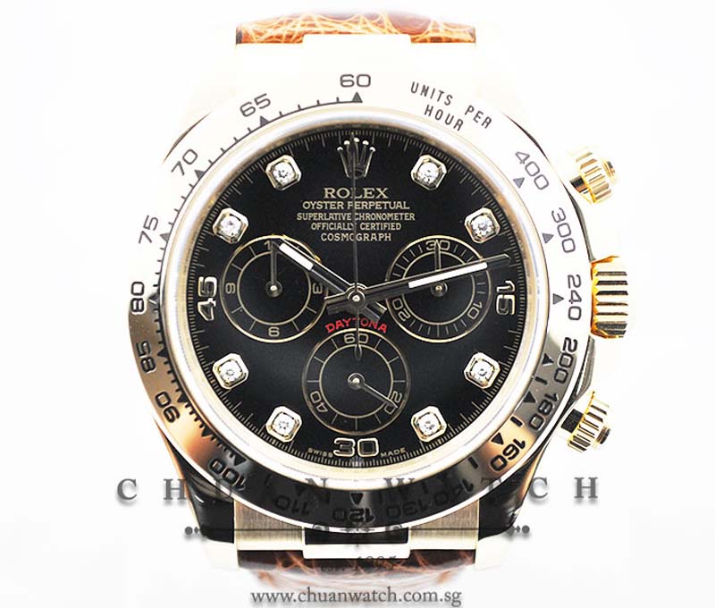 Rolex Cosmograph Daytona 116518 Black Diamonds