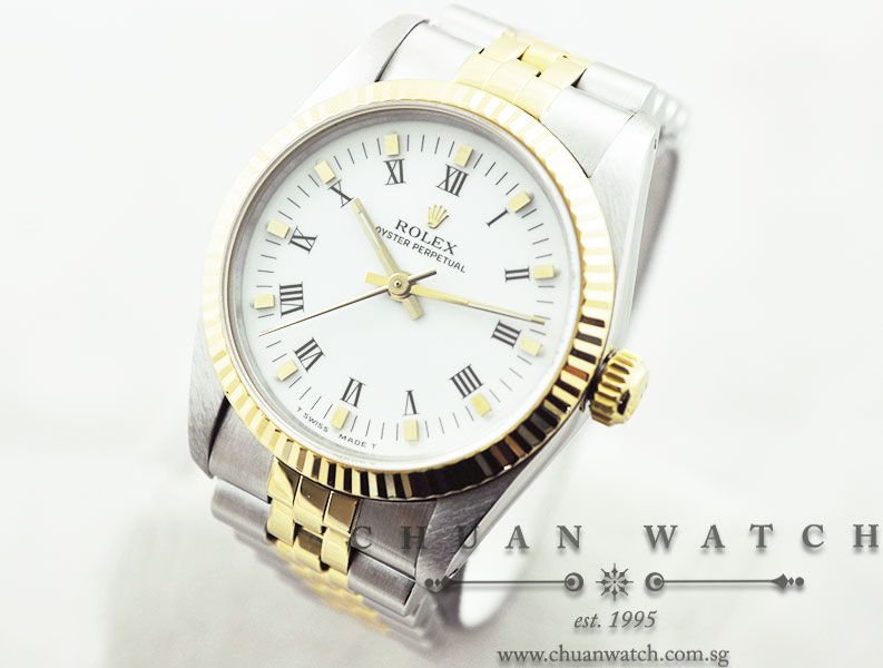 Rolex Boys Oyster Perpetual No-Date 31mm 67513 White Roman - Discontinued - Image 2