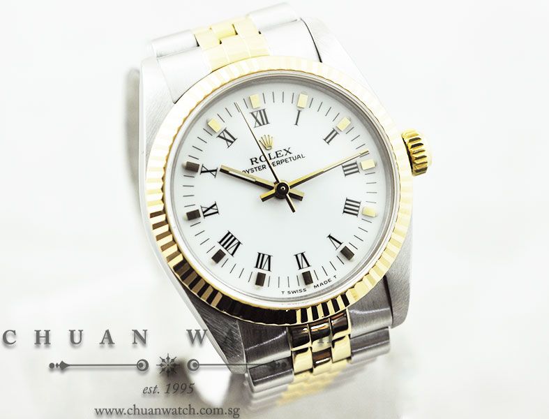 Rolex Boys Oyster Perpetual No-Date 31mm 67513 White Roman - Discontinued - Image 3