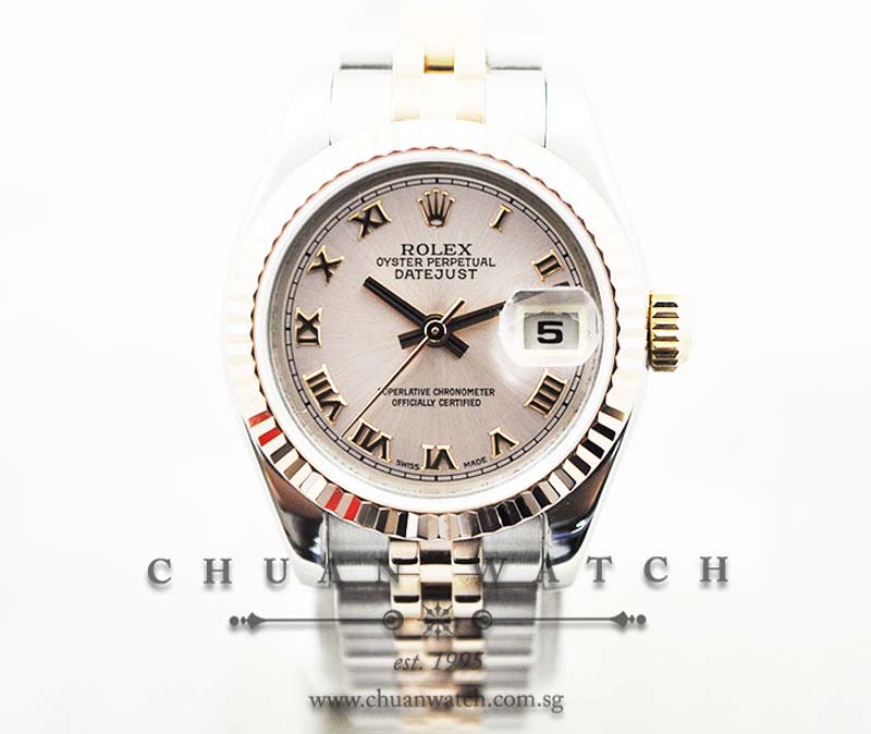 Rolex Ladies DateJust 26mm 179171 Pink Rhodium Roman