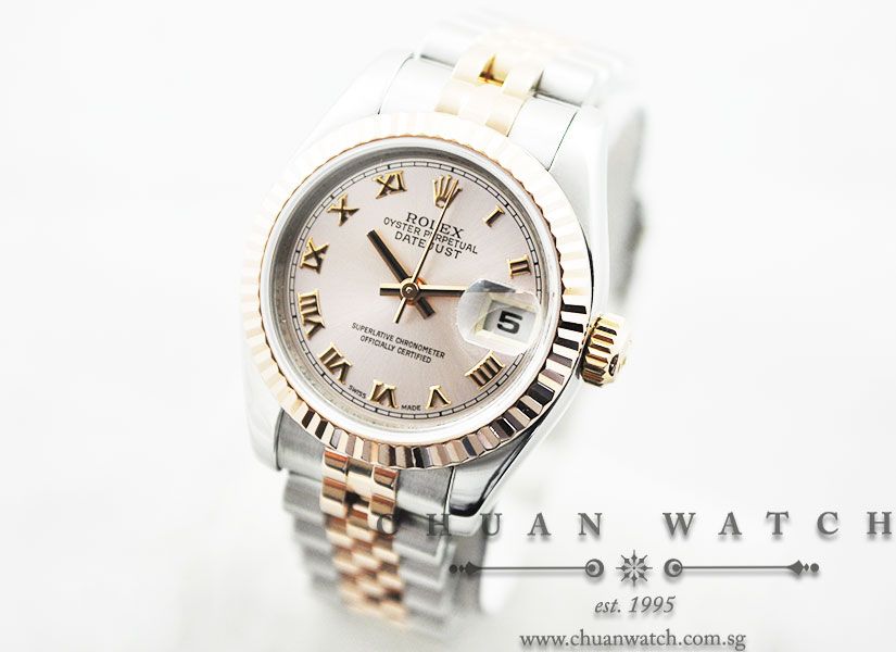 Rolex Ladies DateJust 26mm 179171 Pink Rhodium Roman - Image 2