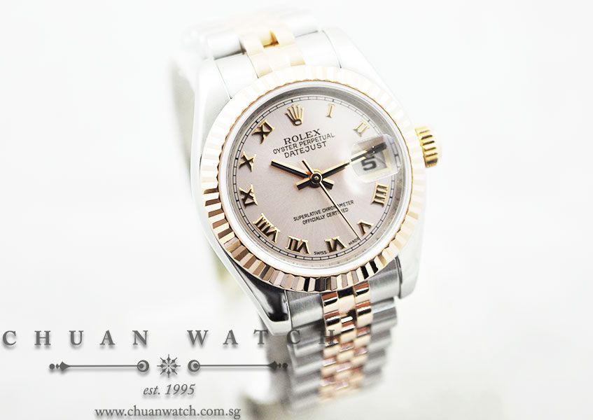 Rolex Ladies DateJust 26mm 179171 Pink Rhodium Roman - Image 3