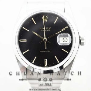 Rolex Oysterdate Precision 34mm 6694 Black Baton - Discontinued