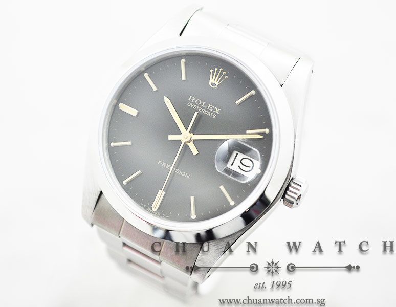 Rolex Oysterdate Precision 34mm 6694 Black Baton - Discontinued - Image 2