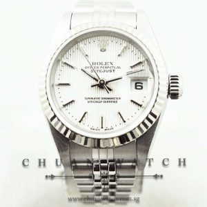 Rolex Ladies DateJust 26mm 79174 Silver Textured Baton - Discontinued