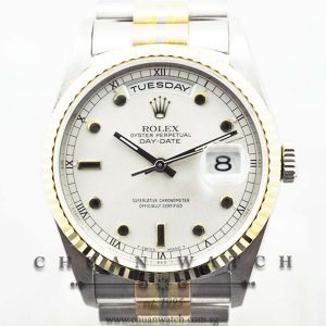 Rolex Day-Date President Tridor 36mm 18239B Silver Rhodium Index - Discontinued