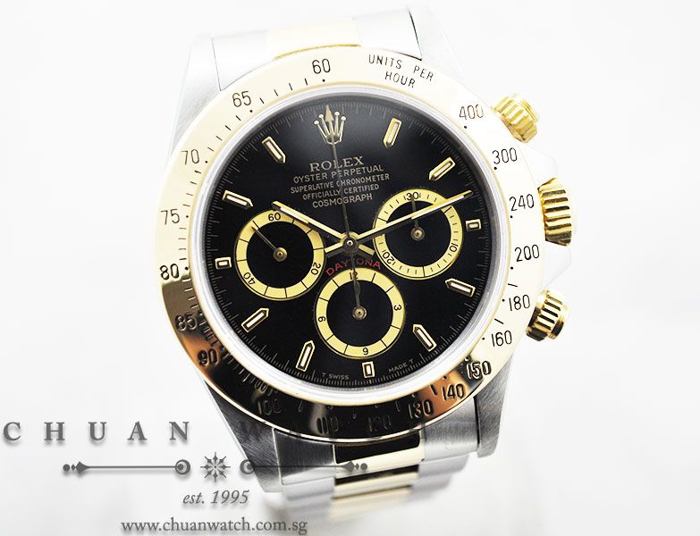 Rolex Cosmograph Zenith Daytona 16523 Black Baton Inverted 6 - Discontinued - Image 3