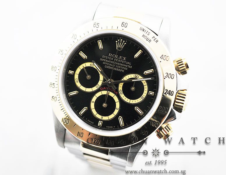 Rolex Cosmograph Zenith Daytona 16523 Black Baton Inverted 6 - Discontinued - Image 2