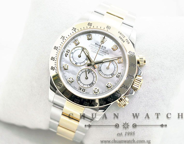Rolex Cosmograph Daytona 116523 White MOP Diamonds - Image 2