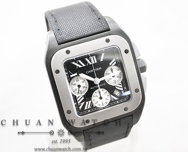 Cartier Santos 100 XL Chronograph Carbon Titanium W2020005 - Discontinued - Image 3