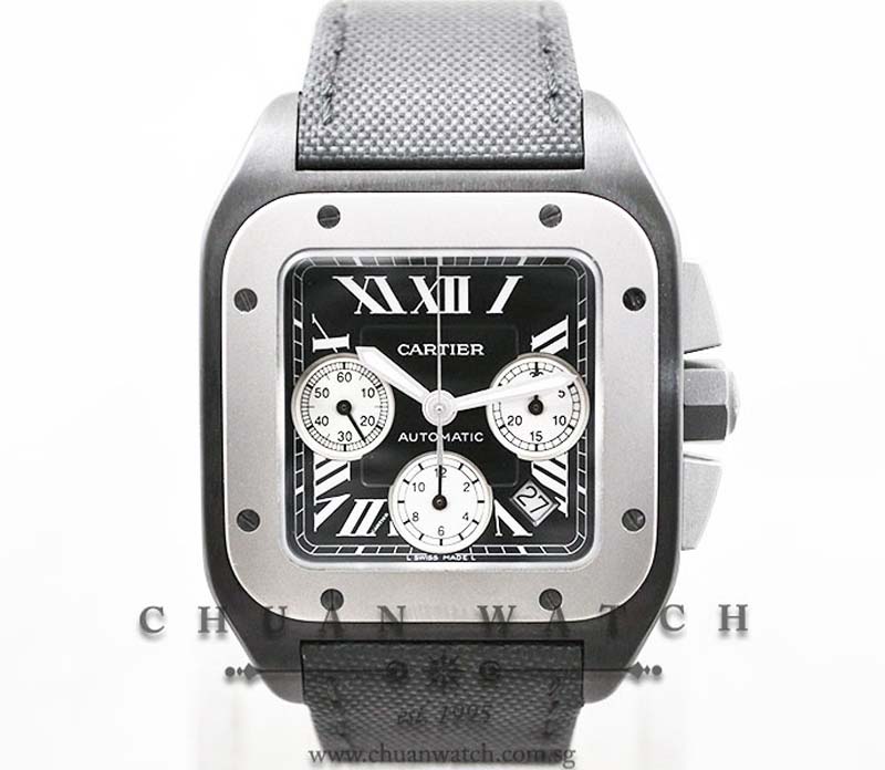 Cartier Santos 100 XL Chronograph Carbon Titanium W2020005 - Discontinued