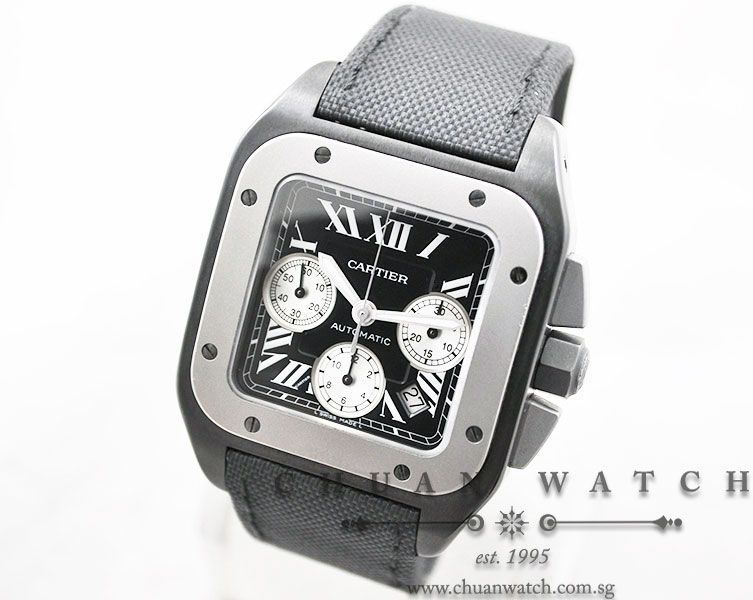 Cartier Santos 100 XL Chronograph Carbon Titanium W2020005 - Discontinued - Image 2