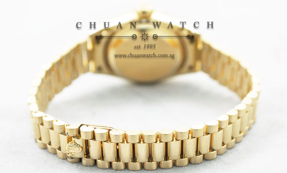 Rolex Ladies DateJust President 26mm 69178 Silver Rhodium Diamonds - Discontinued - Image 4