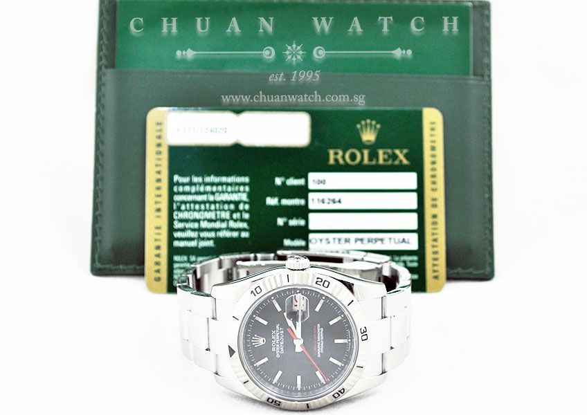 Rolex Gents DateJust Turn-O-Graph Thunderbird 36mm 116264 Matte Grey Baton - Image 5