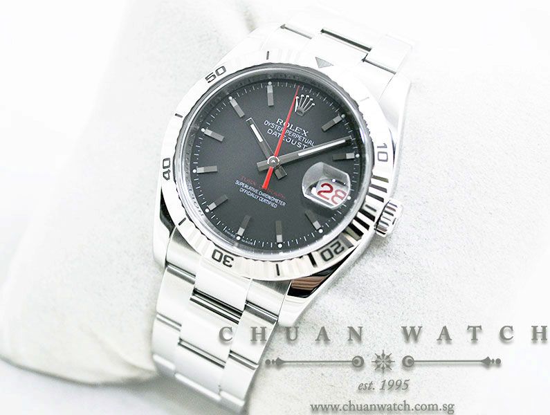 Rolex Gents DateJust Turn-O-Graph Thunderbird 36mm 116264 Matte Grey Baton - Image 2