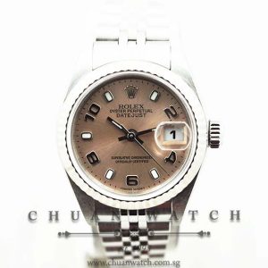 Rolex Ladies DateJust 26mm 79174 Pink Arabic Baton - Discontinued