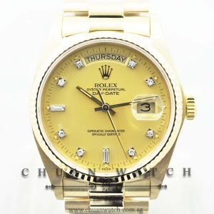 Rolex Day-Date President 36mm 18038 Champagne Diamonds - Discontinued