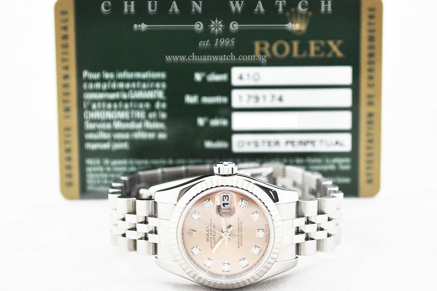 Rolex Ladies DateJust 26mm 179174 Pink Rhodium Diamonds - Image 5