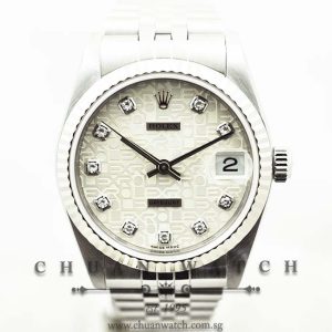 Rolex Boys DateJust 31mm 78274 Silver Jubilee Diamonds - Discontinued