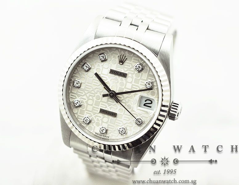 Rolex Boys DateJust 31mm 78274 Silver Jubilee Diamonds - Discontinued - Image 2