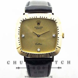 Rolex Vintage Cellini 30mm 4084 Champagne Rhodium Diamonds - Discontinued
