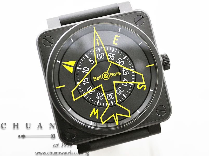 Bell & Ross Heading Indicator All Black PVD BR01-92-SHe - Limited Edition of 999 Pieces Only - Image 3