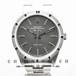 Rolex Air-King 34mm 14010 Grey Sunburst Baton - Discontinued