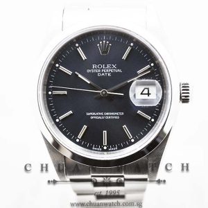 Rolex Gents Oyster Perpetual Date 34mm 15200 Blue Sunburst Baton - Discontinued