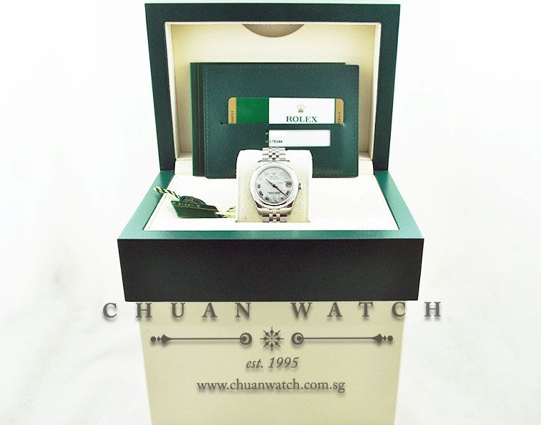 Rolex Boys DateJust 31mm 178344 White MOP Roman VI 11BR - Image 5