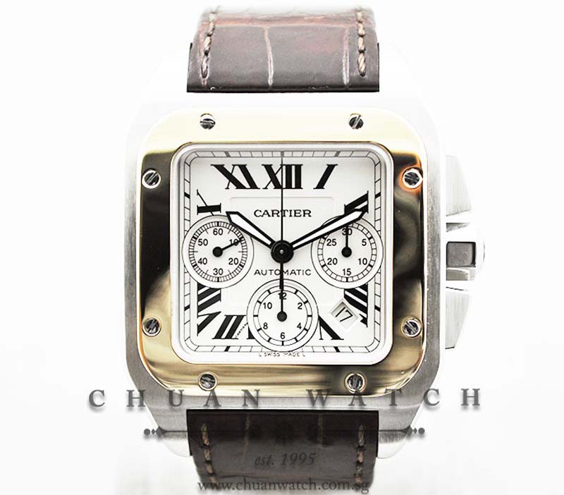 Cartier Santos 100 XL Chronograph W20091X7 Two-Tone