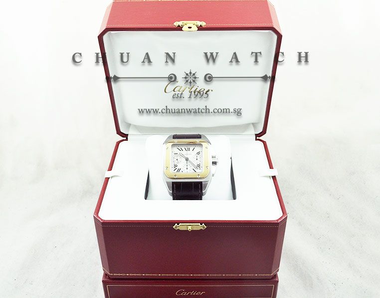 Cartier Santos 100 XL Chronograph W20091X7 Two-Tone - Image 5
