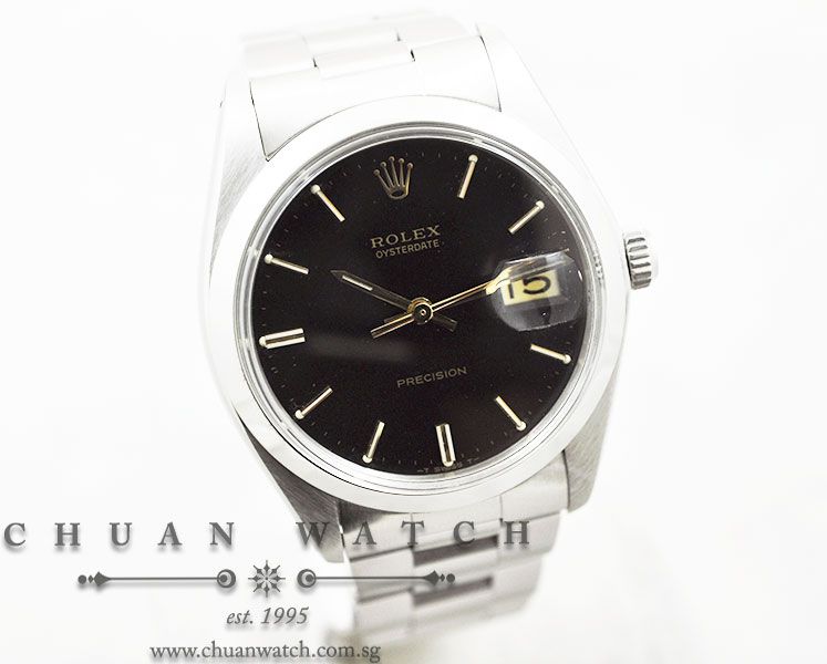 Rolex Oysterdate Precision 34mm 6694 Black Baton - Discontinued - Image 3