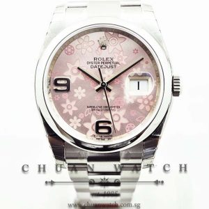 Rolex Gents DateJust 36mm 116200 Pink Sunburst Flowers 6.9.