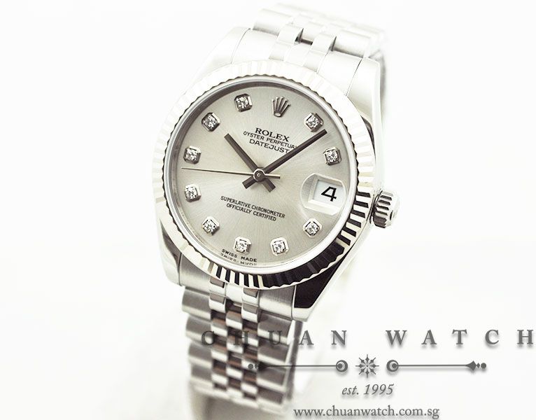 Rolex Boys DateJust 31mm 178274 Silver Sunburst Diamonds - Image 2