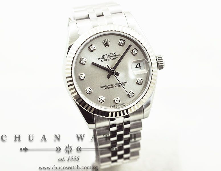Rolex Boys DateJust 31mm 178274 Silver Sunburst Diamonds - Image 3