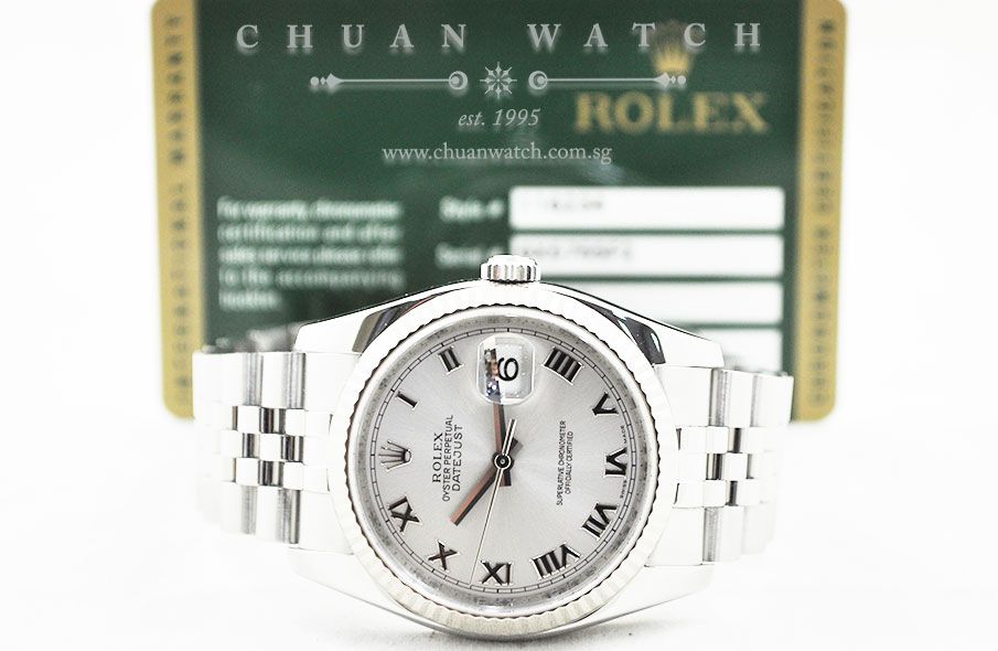 Rolex Gents DateJust 36mm 116234 Silver Sunburst Roman - Image 5
