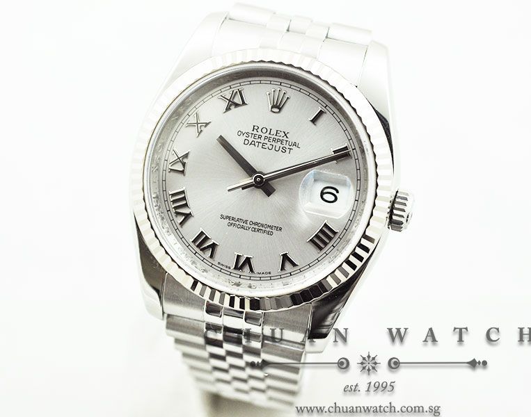 Rolex Gents DateJust 36mm 116234 Silver Sunburst Roman - Image 2