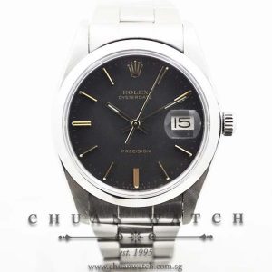 Rolex Oysterdate Precision 34mm 6694 Black Baton - Discontinued