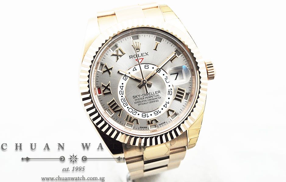 Rolex Sky-Dweller Annual Calendar GMT 326935 Sundust Roman - Image 3