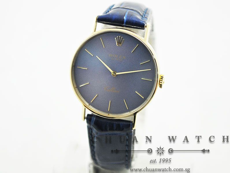 Rolex Ladies Cellini 32mm 4112 Blue Sunburst - Discontinued - Image 2